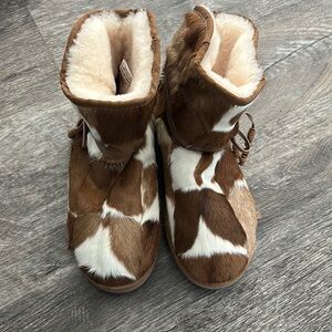 Never worn AU&MU Womens Casual and Versatile Warm Simple Snow Boots